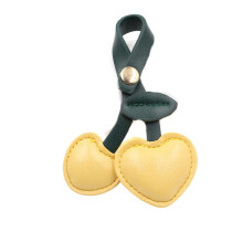 Pendentif porte-clés Cherrys avec des matériaux robustes-Jaune