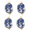 Asymmetrical Ceramic Earring Findings Stainless-pattern flat 1