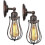 2-Pack Industrial Wall Light E27 Shade Cage Pendant Lamp Vintage Ceiling Light Indoor 1