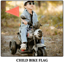 4Pcs Child Bike Safety Flags with Durable PVC Pole for Outdoor Riding