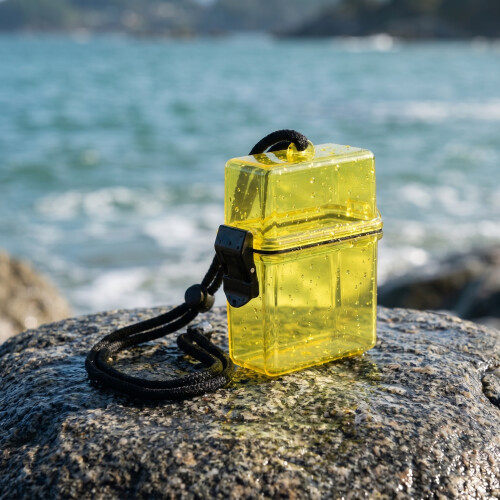 Light Yellow Diving Waterproof Storage Box with Rope and Latch 2