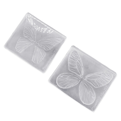 Moules papillon texturés 3D professionnels, 2 pièces,-3233