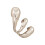 Featherlight Hollow Design Clip On Earrings Double-white k 3697 1
