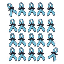 20 stuks blauw lint legering broche pin bewustzijn broche