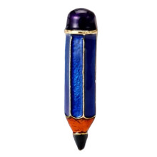 Handgemaakte legering potloodvormige emaille broche-Blauw