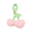 PU lederen sleutelhanger Cherrys Charm voor-Roze 1