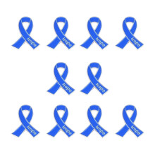 Trendy Hope Alfabetten Lint Pin Gemaakt van Roestvrij-Blauw