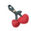 Multifunctionele Cherrys sleutelhanger charme draagbare-Rood 1