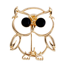 Glanzende Uil Pin Sieraden Zinklegering Corsage Pin-A