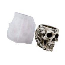 Reusable Silicone Skull Mold Crafting Jewelry Container Candle