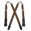 (one size, Black) Welch Elastic Button End Double Face Suspenders (Men) 1