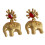 Robuste Elefanten-Design-Ohrringe, allergiebeständiger-Gold 1