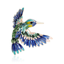 Kolibri-Anstecknadel aus Legierung mit glatten-Blau
