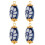 Artistics Blue Ceramic Mismatched Earring Charm-Floral oval 1