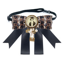Leichte Legierungsband-Brosche mit Fliege,-Schwarzes Armband