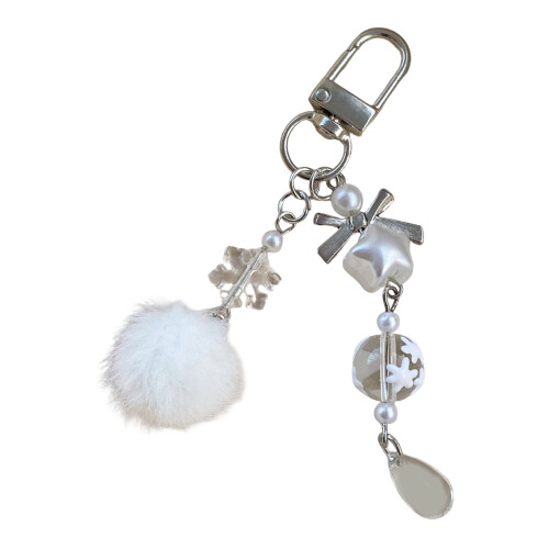 Festive Snowflake Keychain Phone Accessory With-keychain