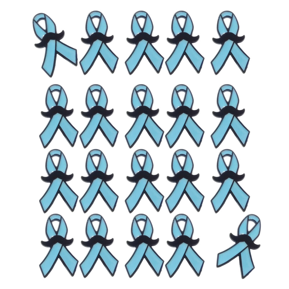 Blue 20Pcs Cancer Awareness Brooch With Back Clasp Awareness Lapel