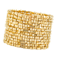 Minimalist Cubic Design Chain Bracelet Lightweight Comfort-Gold