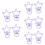Assorted Strar Alloy Charm Crafting Essential For-Purple 1
