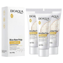 3Pcs Rice Raw Pulp Facial Cleanser Face Wash Foam skincare Moisturizing Skin Brightening Rejuvenation Face Cleanser Skin Care