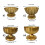 Conjunto de vasos vintage de ferro dourado – Centro de mesa com 2 peças 3
