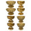 Conjunto de vasos vintage de ferro dourado – Centro de mesa com 2 peças 4