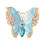 Broche papillon émaillée bleue – Épingle en alliage avec 5