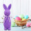 Easter bunny decorative doll purple 1 piece 2