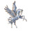 Broche Cheval Volant – Imitation Émail, Alliage, 8 x 5,5 cm 4