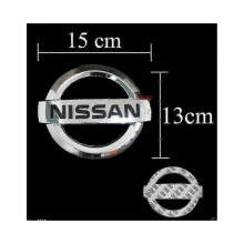 Nissan Chrome 15cm X 13cm Rear Tailgate Badge