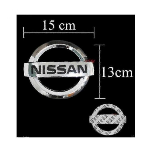 Nissan Chrome 15cm X 13cm Rear Tailgate Badge