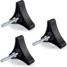 3pcs Rollator Walker Parts, Aluminum 3 Point Knob Replacement Part Universal for