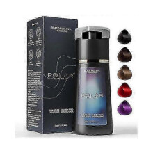 (black)Hair Dye Shampoo, Polar Hair Dye Shampoo, Polar Haircare Instant Dye Shampoo, Natural Hair Color Shampoo for Gray Hair Coverage for Women & Men