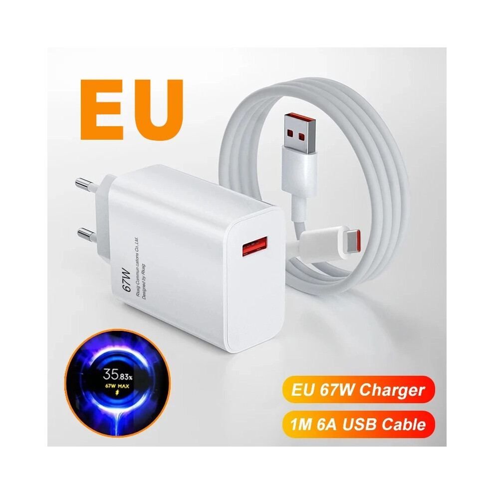 67W Usb-C Fast Charging Eu Wall Adapter For Xiaomi, Redmi & Poco Smartphones 312042578615