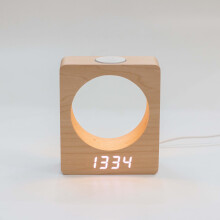 Lautloser digitaler Wecker aus Holz mit Licht, 3 Weckzeiten, LED-Wecker mit vier Dimmstufen – Überraschungsgeschenk
