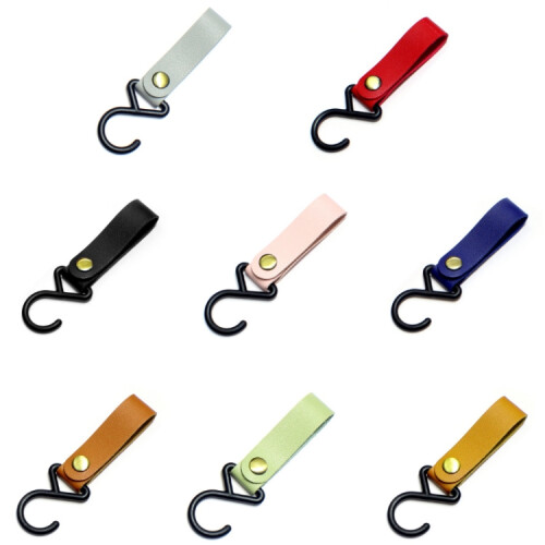Outdoor camping tent PU leather multi-functional storage hook (green) 1
