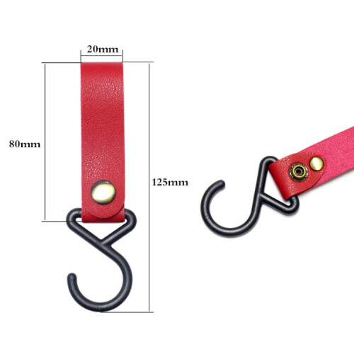 Outdoor camping tent PU leather multi-functional storage hook (green) 2