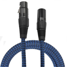 XLR-kabel mannelijk naar vrouwelijk, rekbare, resistente draad, compatibel met frequentiemixers, DMX, podiumverlichting en geluid. XLR mannelijk naar