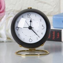 Piece Black Battery Operated Desk Clock, Silent Bedroom Alarm Cl_Surprise Gift