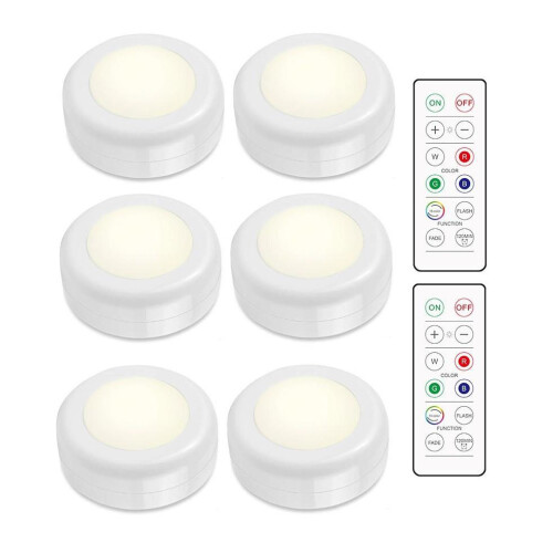 INF LED spotlight set – 6 elegant lights with 2 practical remote controls_Surprise Gift