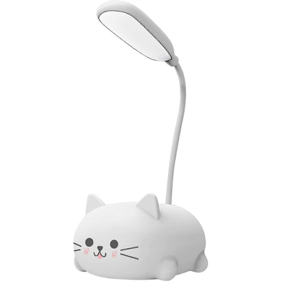 Desk Lamp Compatible Kids, Cute Cat Led Table Lamp With Flexible Arm, Usb Rechargeable Table Lamp, Eye Protection, Reading Lamp, Cartoon Kawaii Bedsi 6902344790484