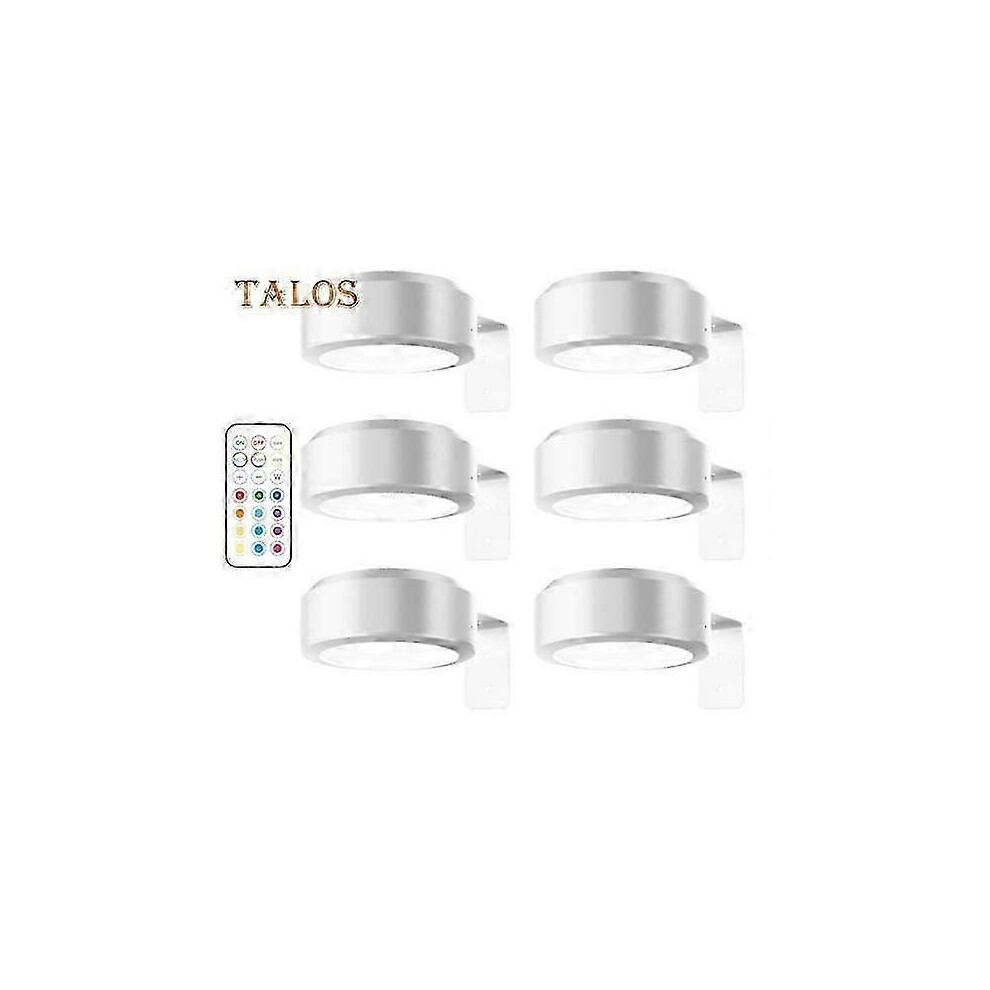 Picture With Remote Control 100 Lumen High Brightness Stepless Dimming 3 Ing Modes Battery Powered No Drilling Wall Art Lamp White_6pcs/Wh Light 6902344792709