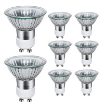 Lot de 8 ampoules halogènes GU10 35 W, 220 V, spot halogène GU10 2800 K, lumière chaude, avec cadeau surprise