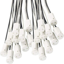 25-pack G4 lamp holder with CeraFyc mount compatible G4 LED and halogen lamps, 10 cm cable_Surprise Gift