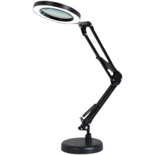 Black Friday 5X LED Magnifying Lamp, Adjustable Rotating Arm Desk Magnifying Glass Lamp, Glass Lens, compatible Maintenance, Crafts, Reading, Sewing,