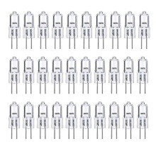 G4 Light Bulb, 30-pack Halogen G4 12V 20W with G4 Bi-Pin Socket, High Power G4 Light Bulb 12V 300LM compatible Cabinet Lights -_Surprise Gift