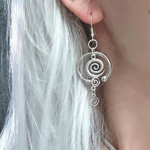 Boucles d'oreilles en alliage inspirées de bobines uniques, 1