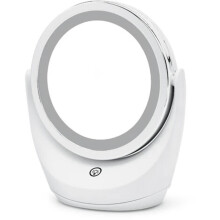 1x / 5X double-sided magnifying mirror, 360 rotation, 3 levels dimmable touch screen_Surprise Gift