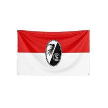 (90 x 150cm,A)Born Pretty 3x5 Sc Freiburg Flag Polyester Printed Racing Sport Banner for Decor