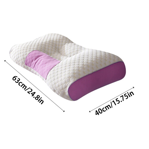 Almohada cervical ergonómica de espuma viscoelástica de 64x34 cm. 2